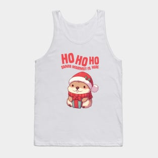 Ho Ho Ho Santa Marmot is Here Tank Top